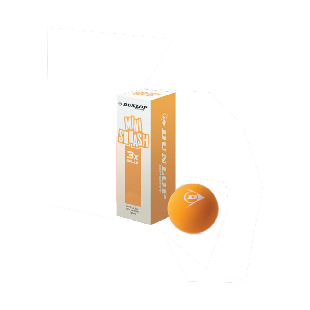 3 Dunlop "Play" Mini Squash Balls